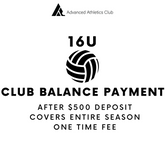 2025-2026 Volleyball Club 16U Season Balance (After Deposit)